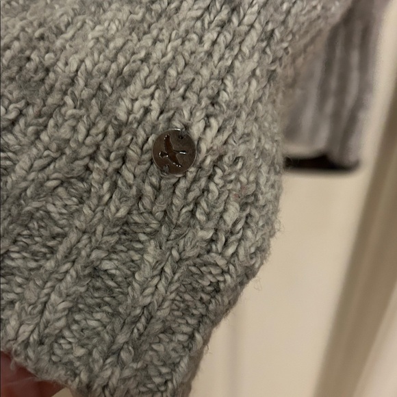 Eddie Bauer XL cozy gray Knit Cardigan sweater - Picture 4 of 7